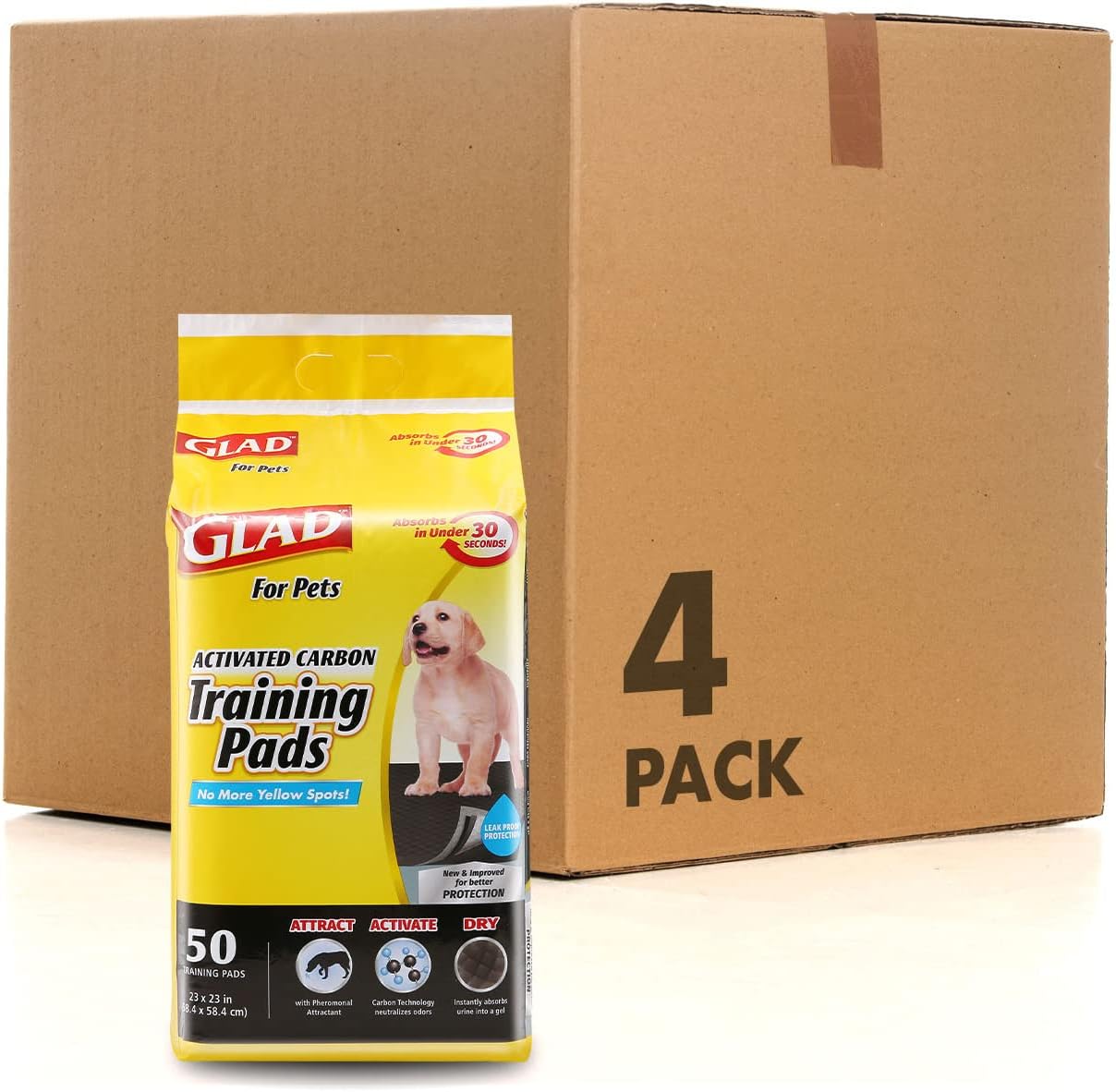 Glad for Pets Black Charcoal Puppy Pads Puppy Potty