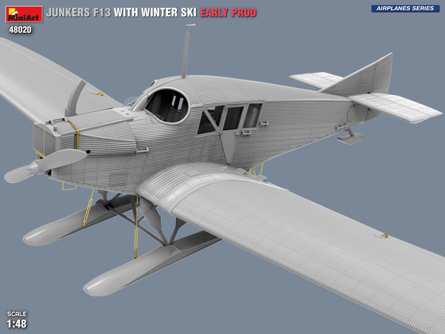 Miniart 1:48 - Junkers F13 w/Winter Ski, Early Prod - Image 4