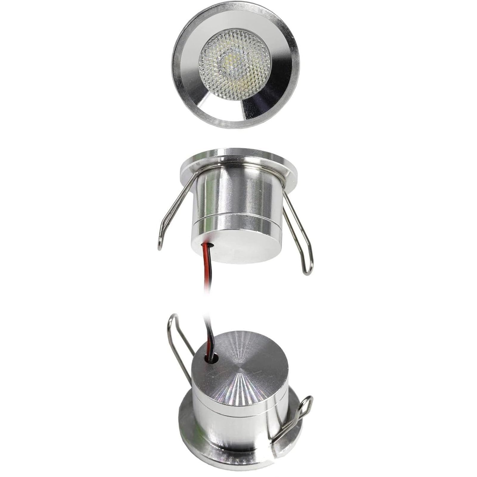 8 Piezas Foco De Luz LED - Mini Foco LED, Luz De Techo Y Pared De Fondo Oculta De 12V CC, Luz Empotrada Para Escaleras Resistente Al Agua IP65, Para Vitrinas Armarios(Neutral White 4000k)