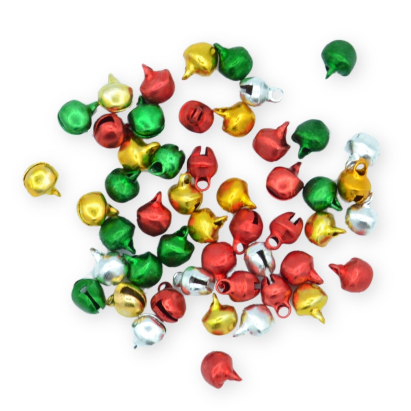 celloexpress 6mm Christmas Mix 2 Jingle Bells - Mini Christmas Craft DIY Festive Decorations Gift Wrap (Pack of 100)