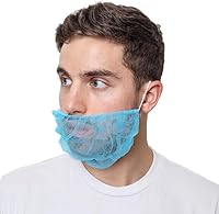 Vista 5 de Redes para barba, cubiertas desechables para barba, red de barba para servicio de alimentos, cocina, limpieza, 18 y 21 pulgadas