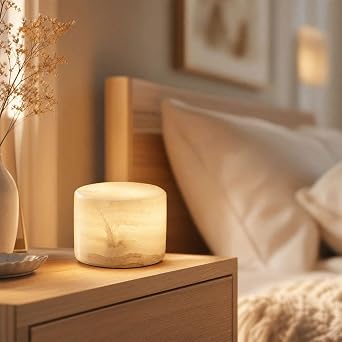 Marble Touch Lamp, Rechargeable Touch Table Lamp with TypeC Style A