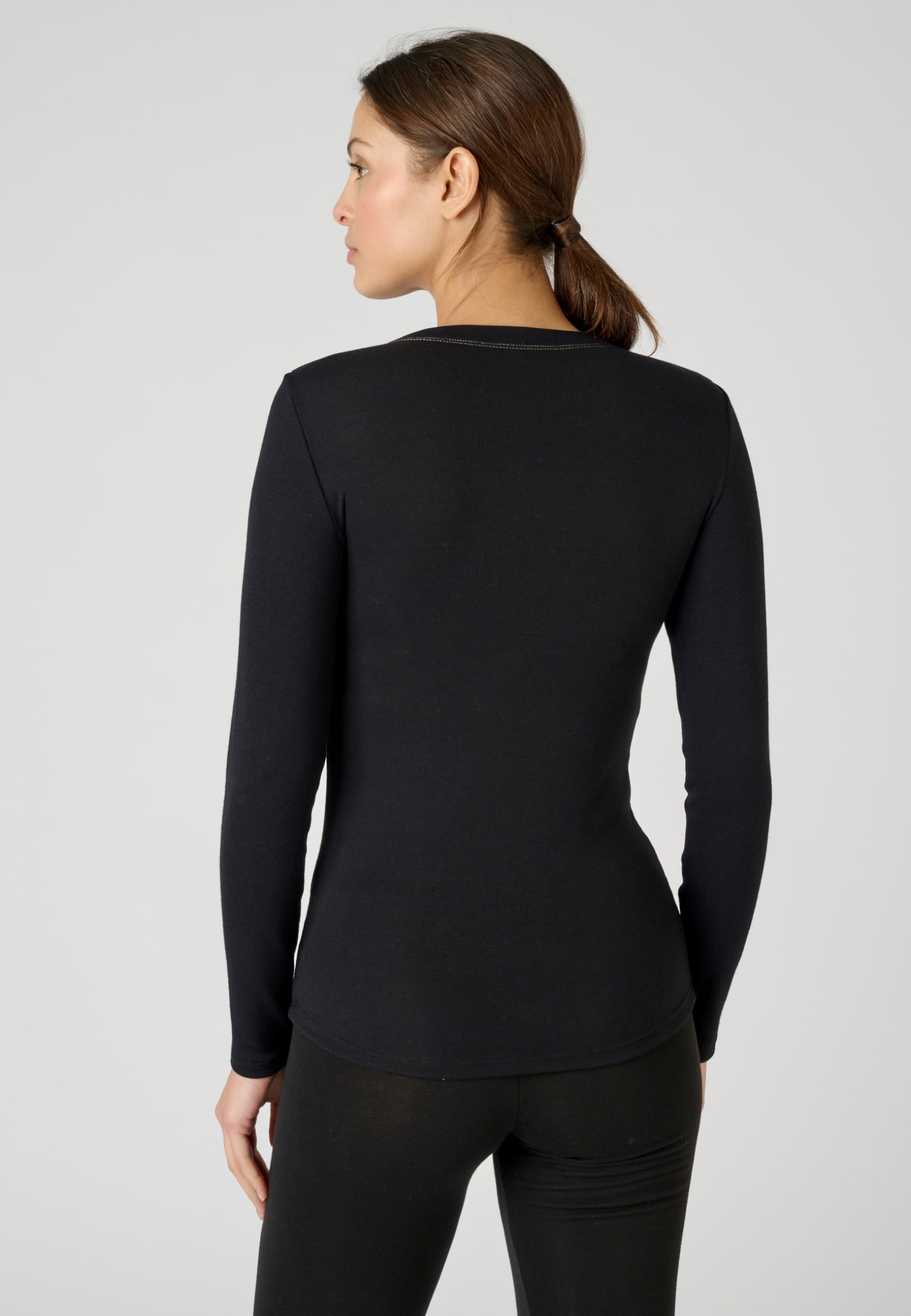 Damart Koszulka Kobiety Damart - T-shirt Fine Côte Thermolactyl Sensitive, Col Rond Thermolactyl, Manche Longue