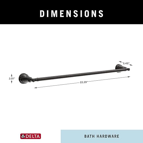 Miniatura 7 de Delta MYN18-VBR Mylan - Toallero de pared de 18 pulgadas con extensor de accesorios de baño de 6 pulgadas en bronce veneciano