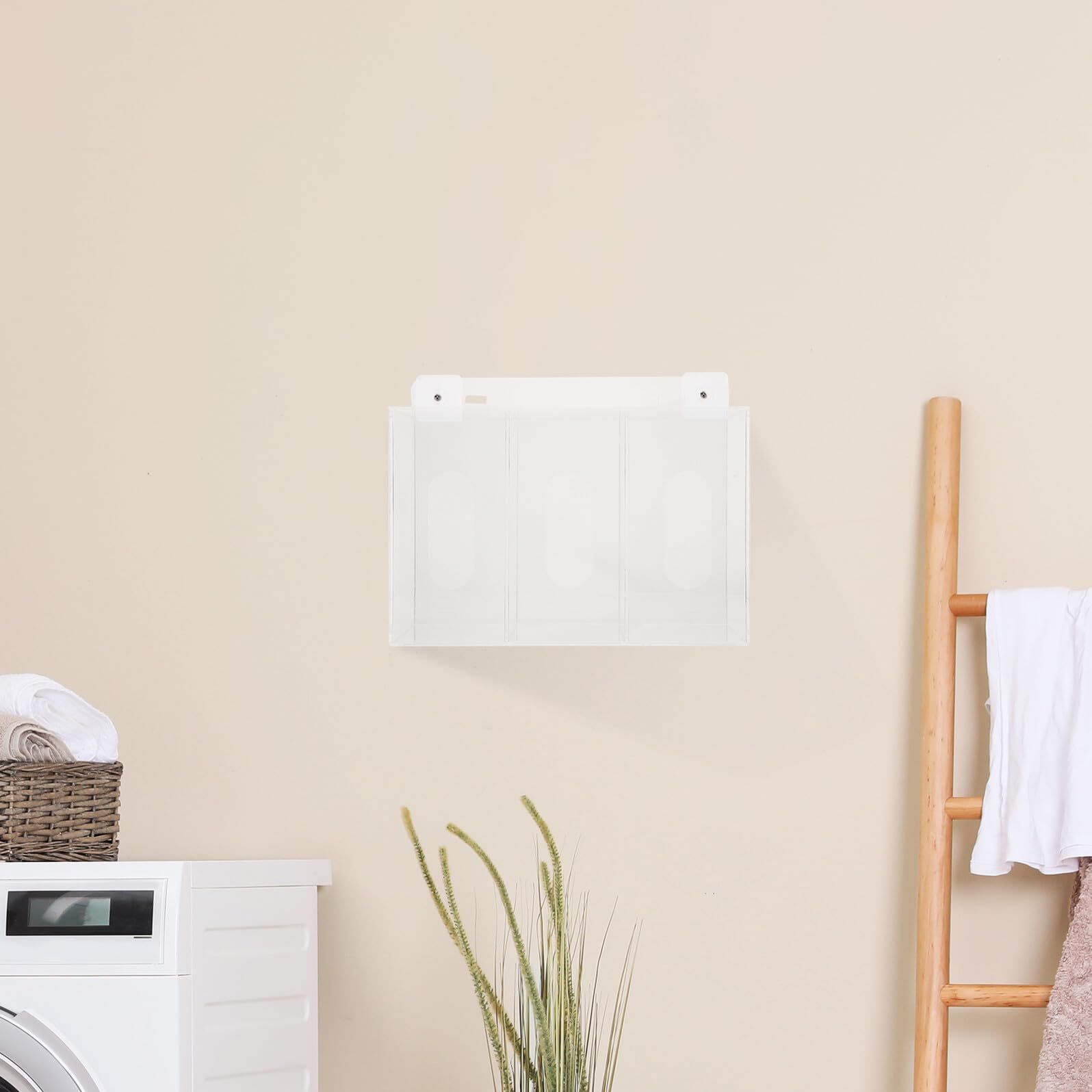 Dispenser da Parete Trasparente per Guanti e Scomparti Compatti e Versatili Organizer per Guanti Usa e Getta Supporto da Muro per Laboratorio e Professionisti Accesso Rapido e