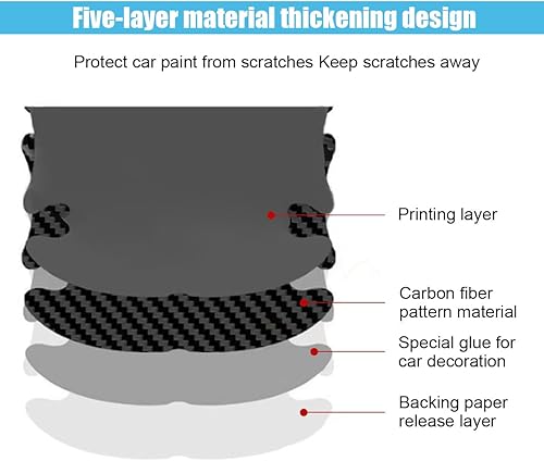 Miniatura 5 de 8 protectores contra arañazos para manija de puerta de automóvil, calcomanía de fibra de carbono para manija de puerta de automóvil, cubierta