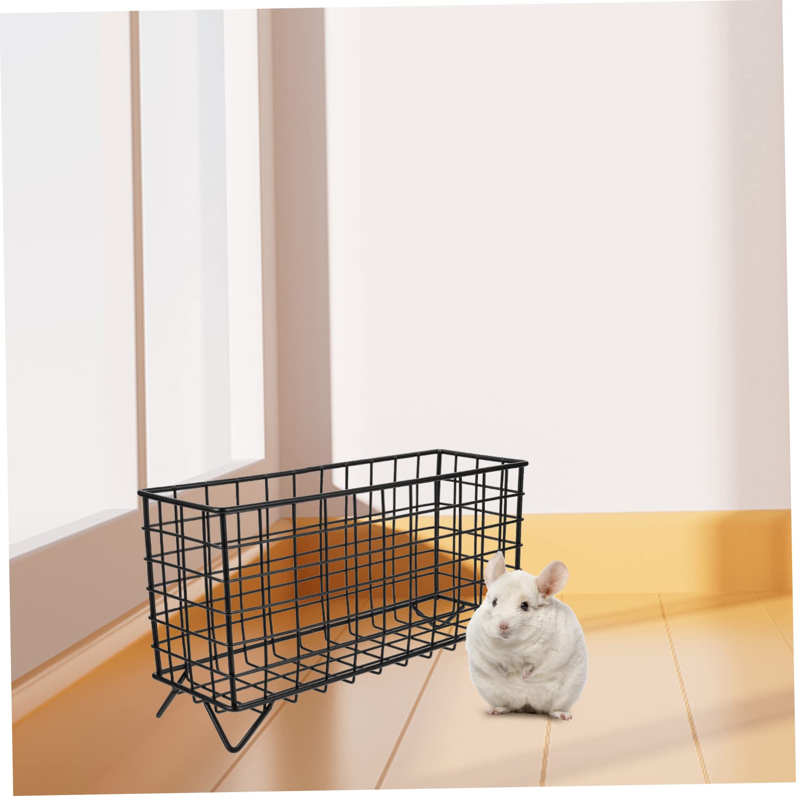 ORFOFE Kaninchen Heuraufe Praktischer Halter Hängehalter Hamsterzubehör Metallhalter Kaninchen Futterspender Haushalts Hasen Futterständer Für Praktischer