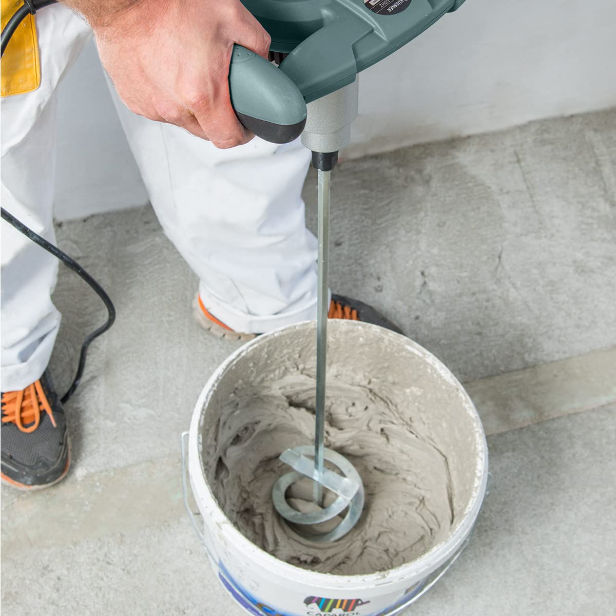 Mélangeur de Construction Filetage Extérieur M14 160x600mm Revêtement en Poudre Résistant à L'humidité
