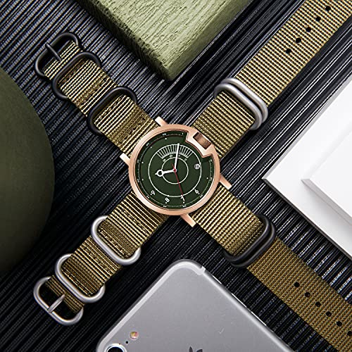 Image of BINLUN Premium Ballistic Nylon Watch Strap, Heavy Duty 5-Ring Replacement Watch Band with Stainless Steel Buckle, Durable & Comfortable Sport Band for Men Women, Fits 18-24mm