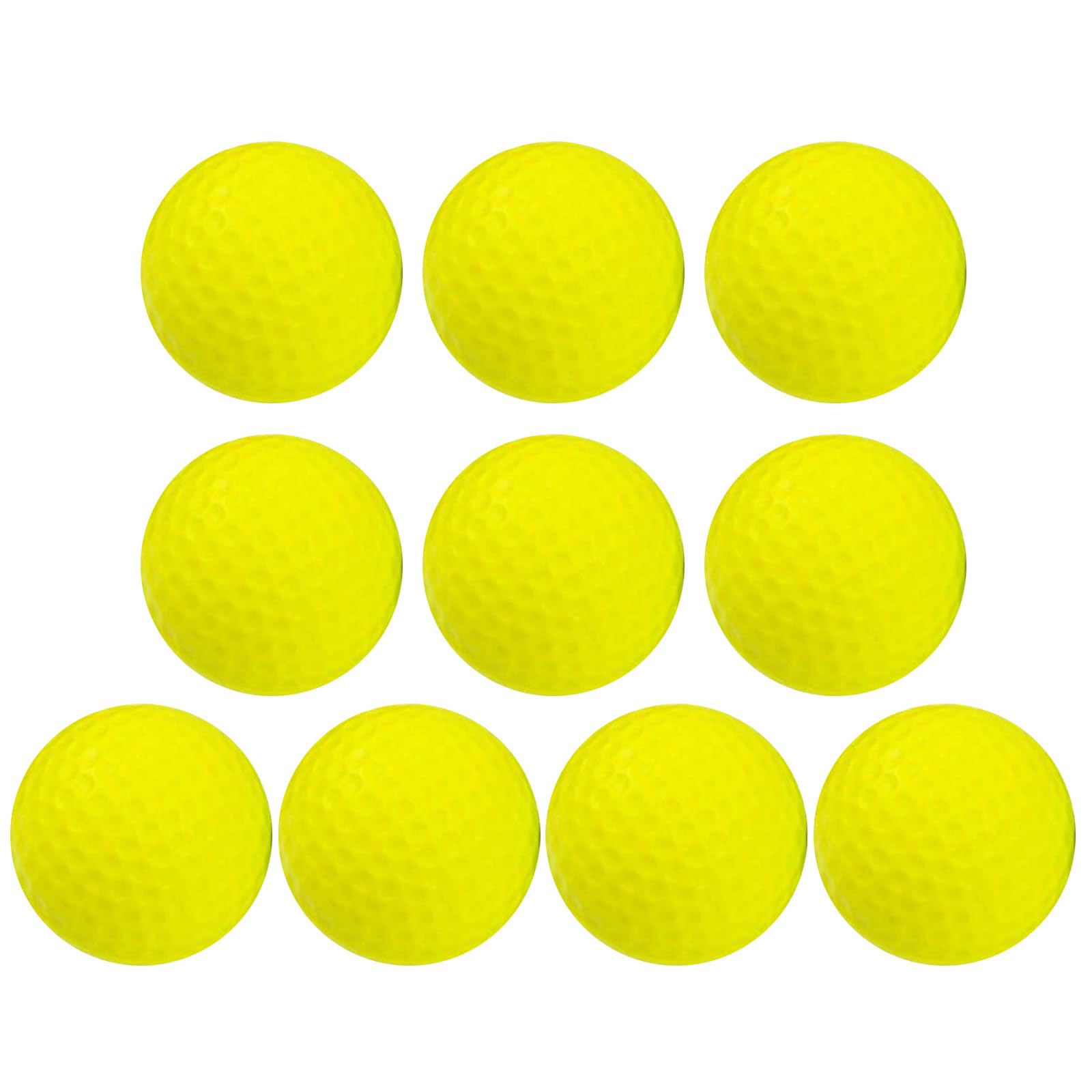 10Pcs Foams Golf Ball PU Practice Realistic Feel Long Lasting Limited Flight Practice for Backyard Pu Foams Golf Soft Golfs