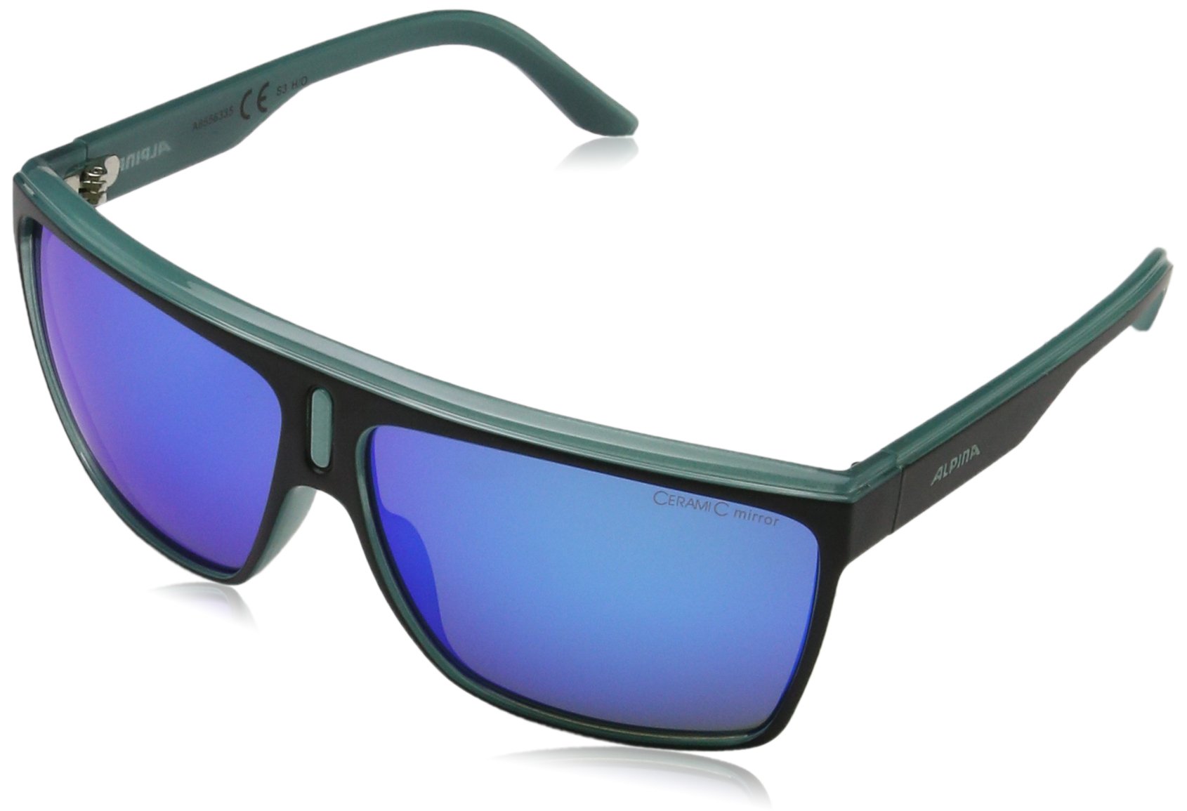 Sports Style Anya Sunglasses, Matt Black/Aqua