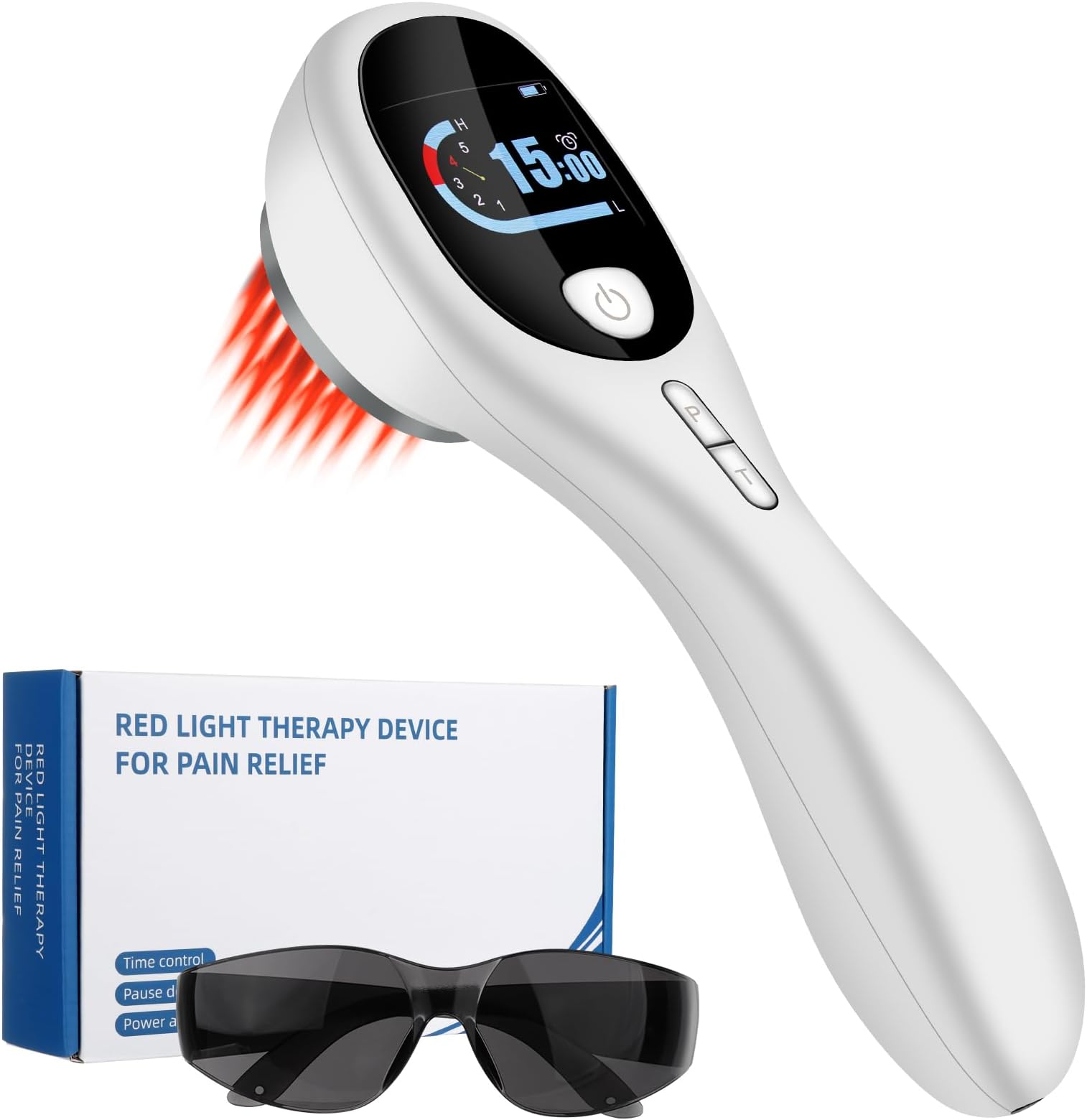 Cold Laser Human/Vet Device with LED Display Targets Joint and Muscles Directly for Pain ReliefInfrared Light（4x808nm +14X650nm