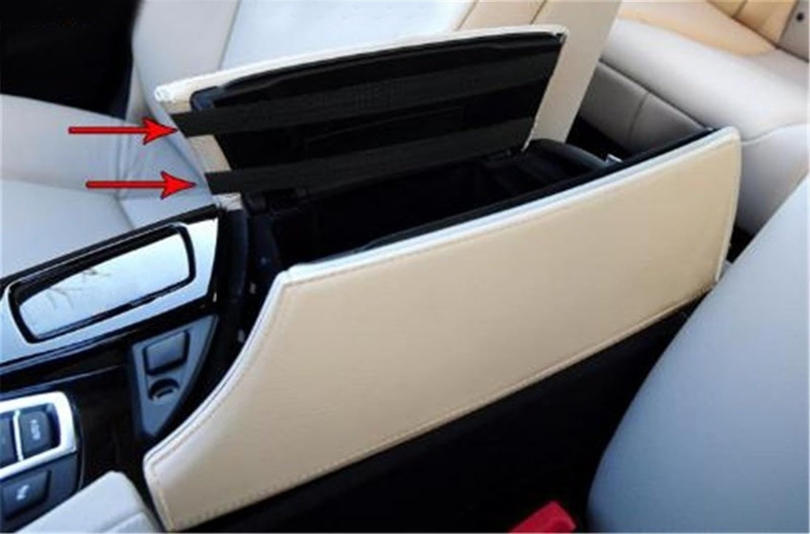 Auto-Armlehnen-Aufbewahrungsbox Für BMW F01 760 730 740 2009-2014 1 Set Auto Mikrofaser Leder Zubehör Armlehne Box Schutz Abdeckung(1)