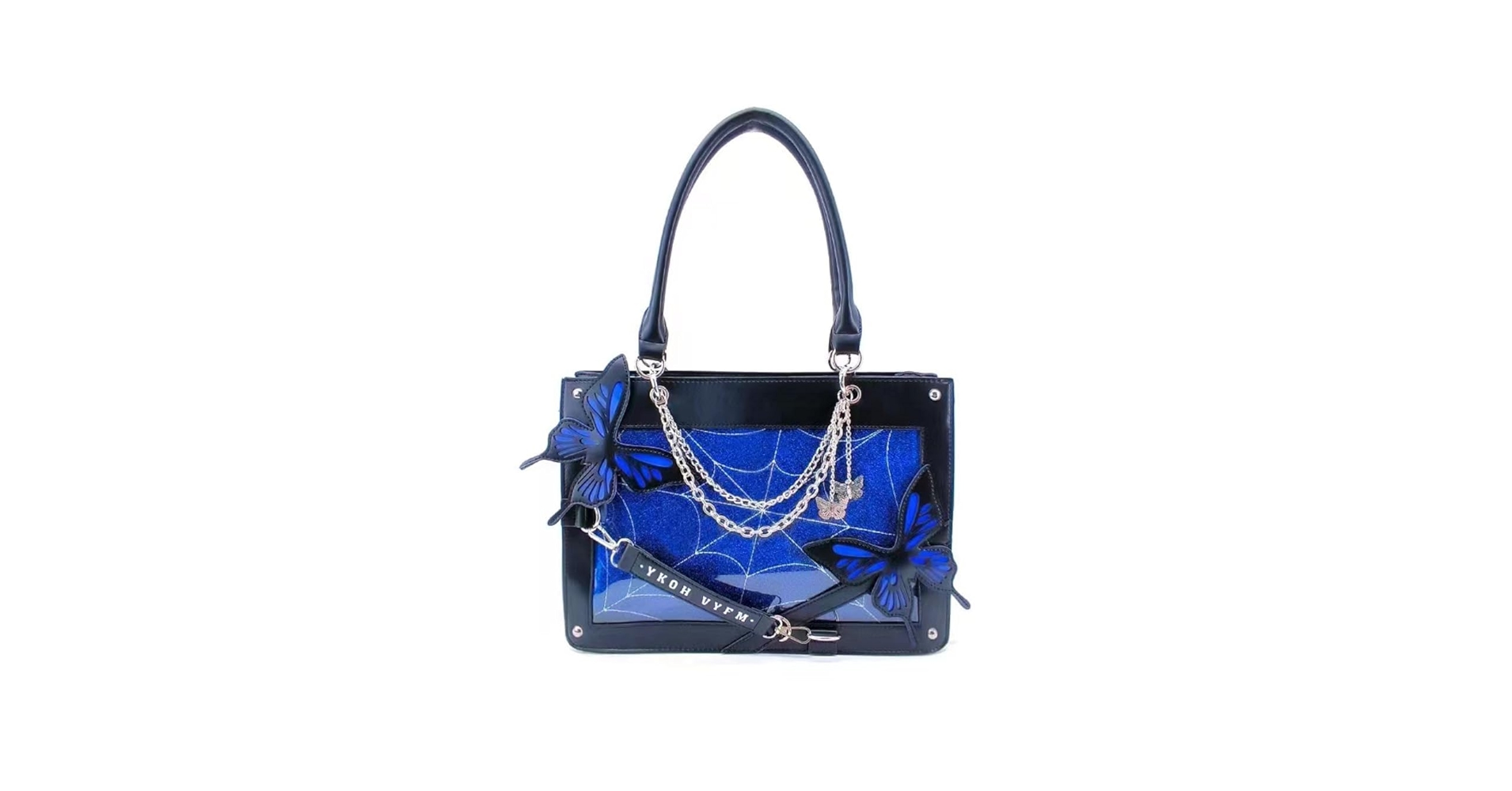 BESSO leather city bag y2k グランジ Gothic Emo Bag Grunge Purse Y2k Shoulder Bag Butterfly Sling