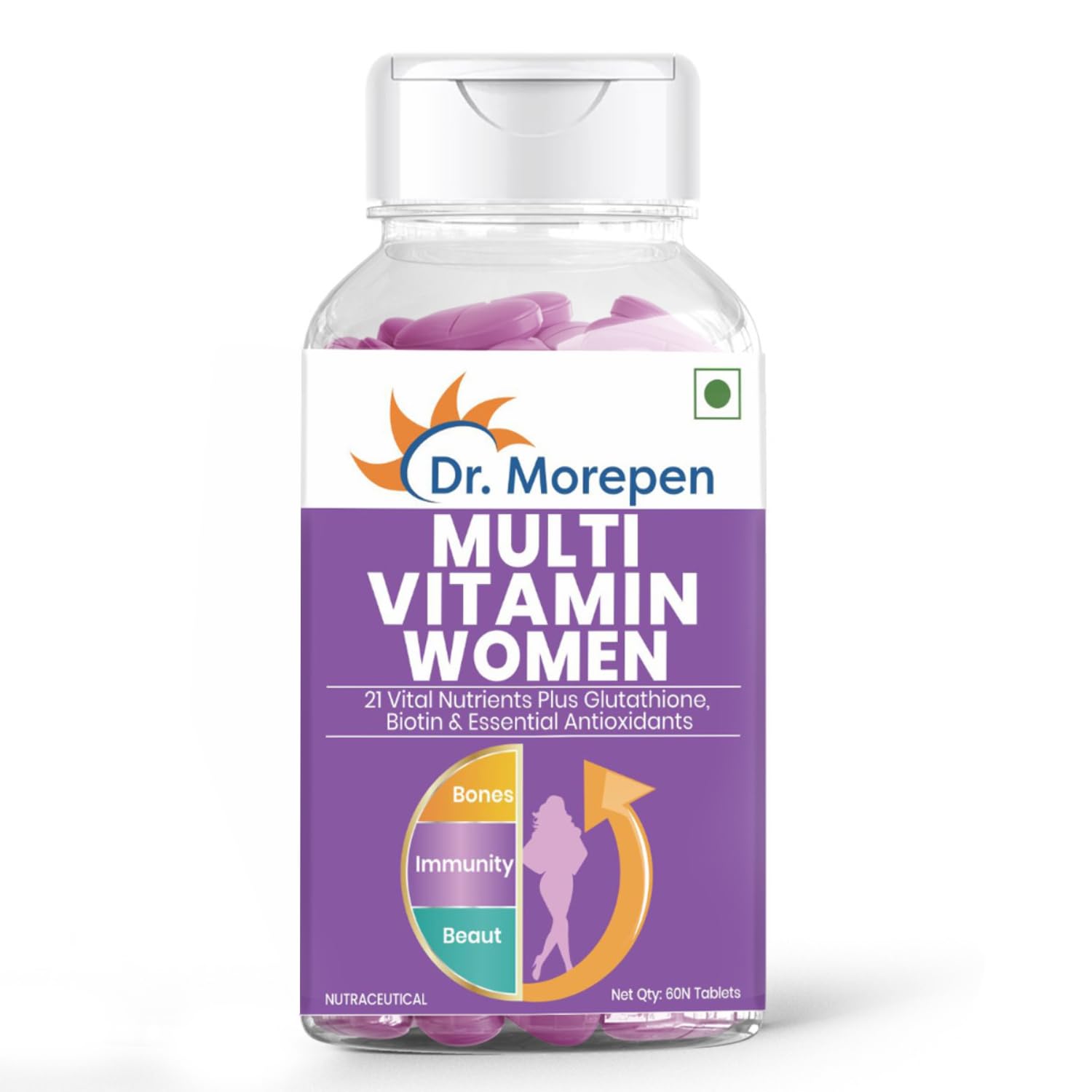 Dr.Morepen Multivitamin Tabs for Women | Energy & Immunity Booster Supplement | 60 Tabs (B09CKZG4YT) Amazon Price History, Amazon Price Tracker