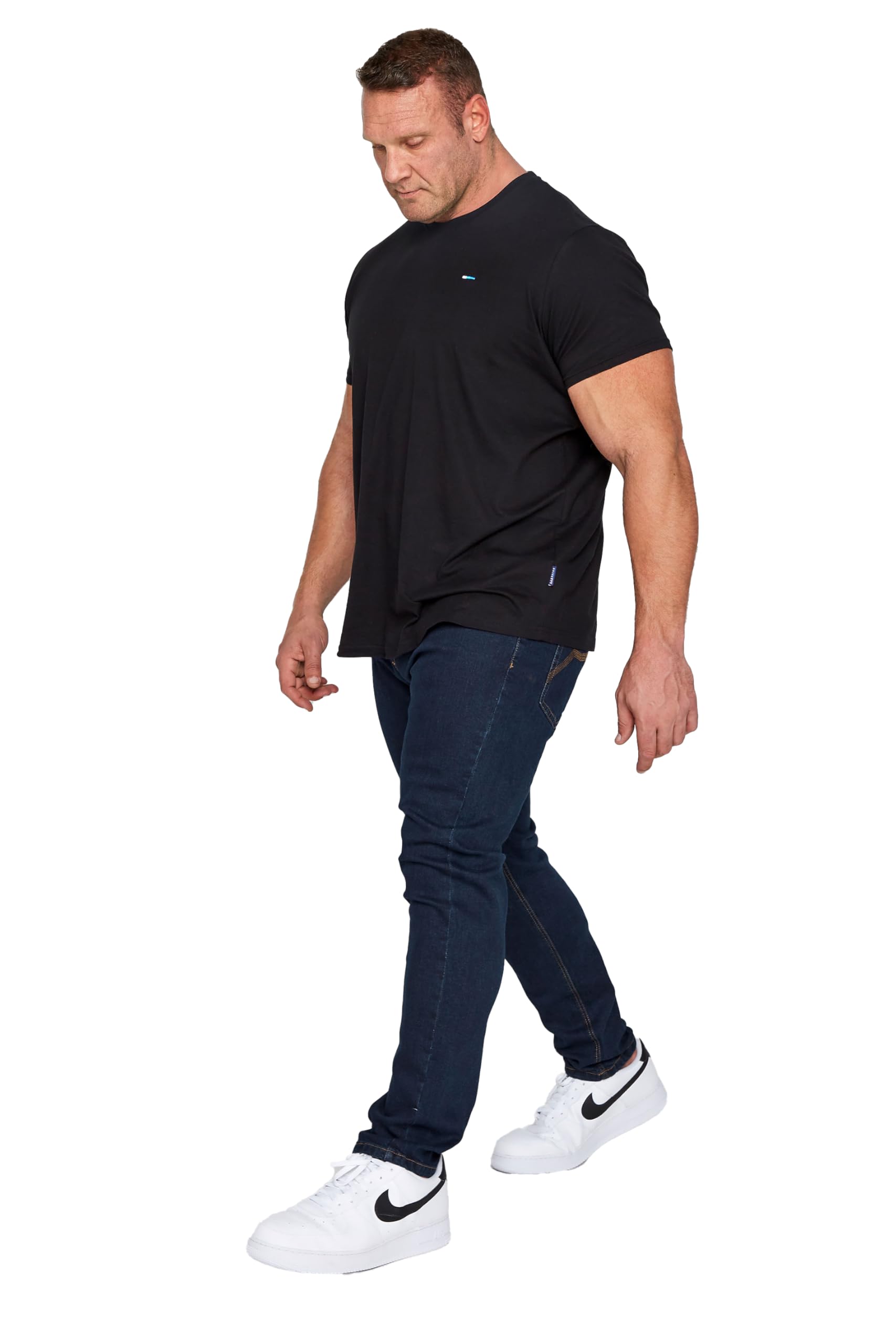 Badrhino Men's Blue Big & Tall Indigo Stretch Jeans - Plus Curve 58 Plus