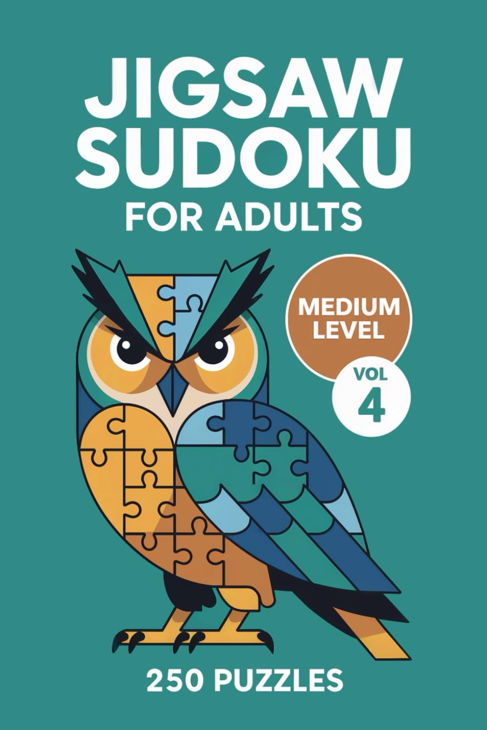 Jigsaw Sudoku for Adults: 250 Medium Logic Puzzles To Enjoy Volume 4