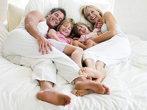 Miniatura 8 de GOKOCO Juego de sábanas de 4 piezas para sofá cama, 100% algodón, 800 hilos, se adapta a colchones de hasta 8 pulgadas de caída, tamaño matrimonial