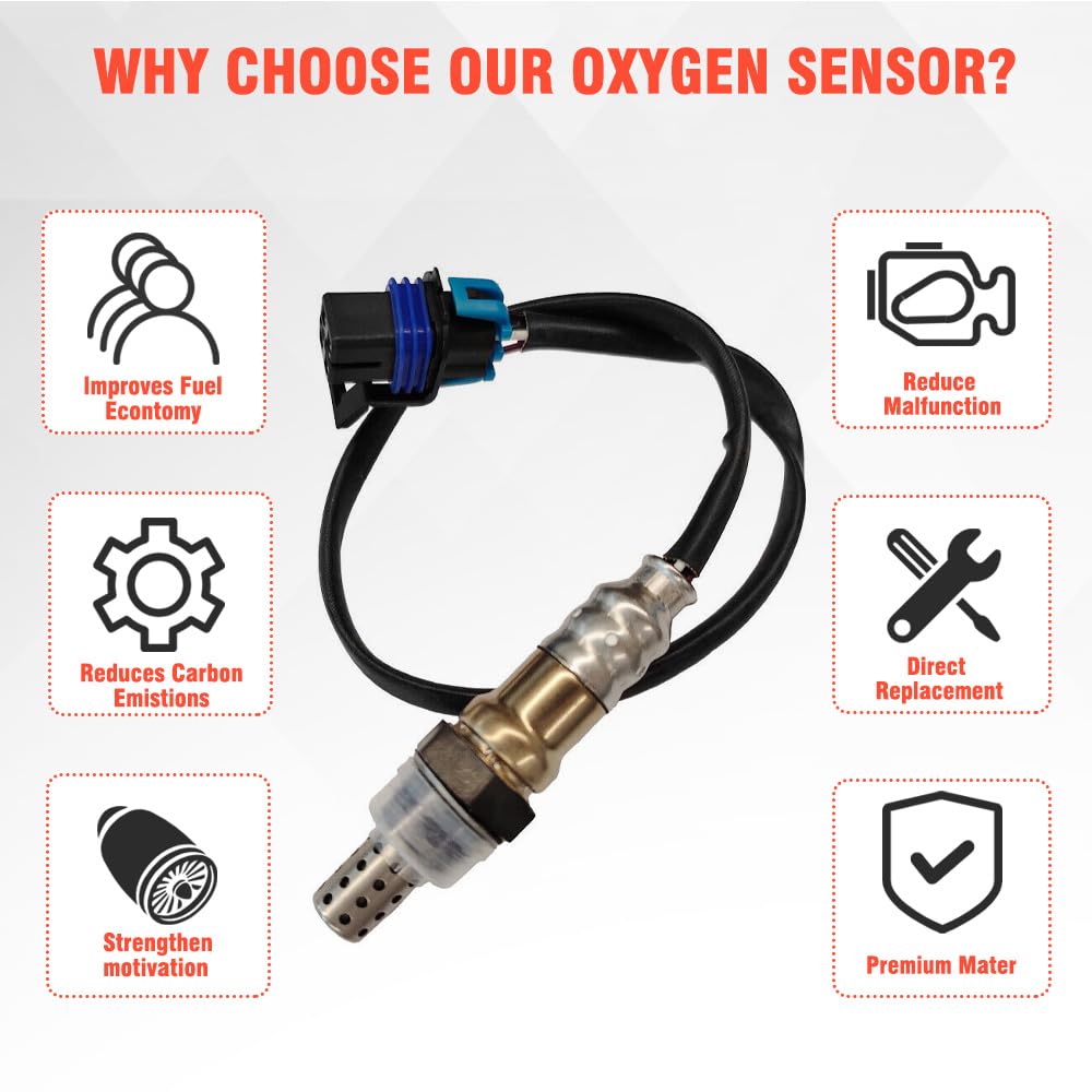 2PCS 234-4337 O2 Oxygen Sensor Upstream Downstream Compatible with 1996-2013 Chevy Silverado Tahoe GMC Sierra Yukon Buick Regal Cadillac Escalade Hummer H2 H3 Replaces# 234-4087 19178924