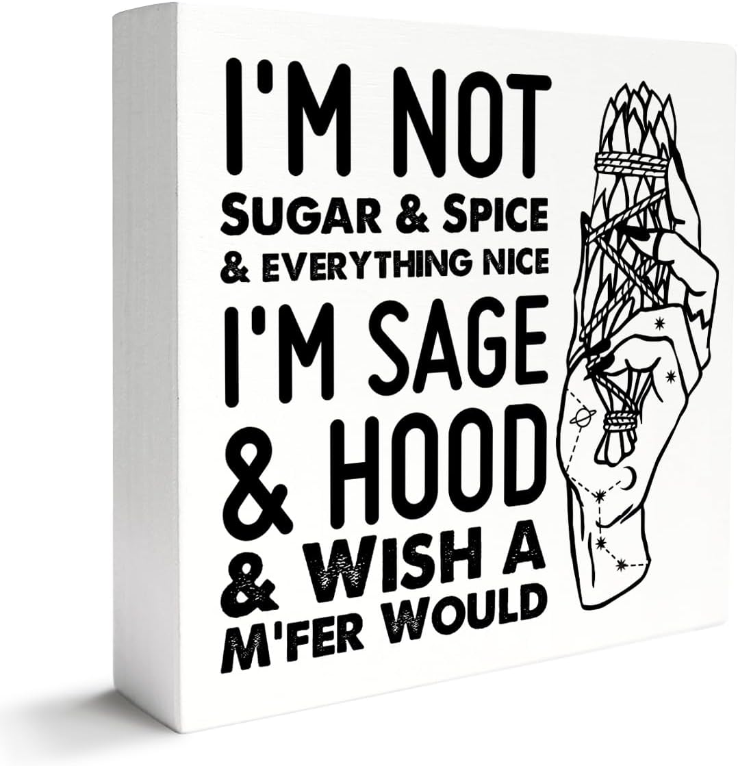 Amazon.com: Witches Feminist Decor Wooden Box Sign, Celestial Witchy ...