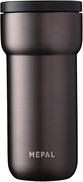 Mepal Insulated Mug Ellipse 4 Hours Hot & 8 Hours Cold - Insulated Cup On The Go Suitable As Tea Cup & Coffee Cup To Go Fits all Cup Holders - 375 ml Titanium.