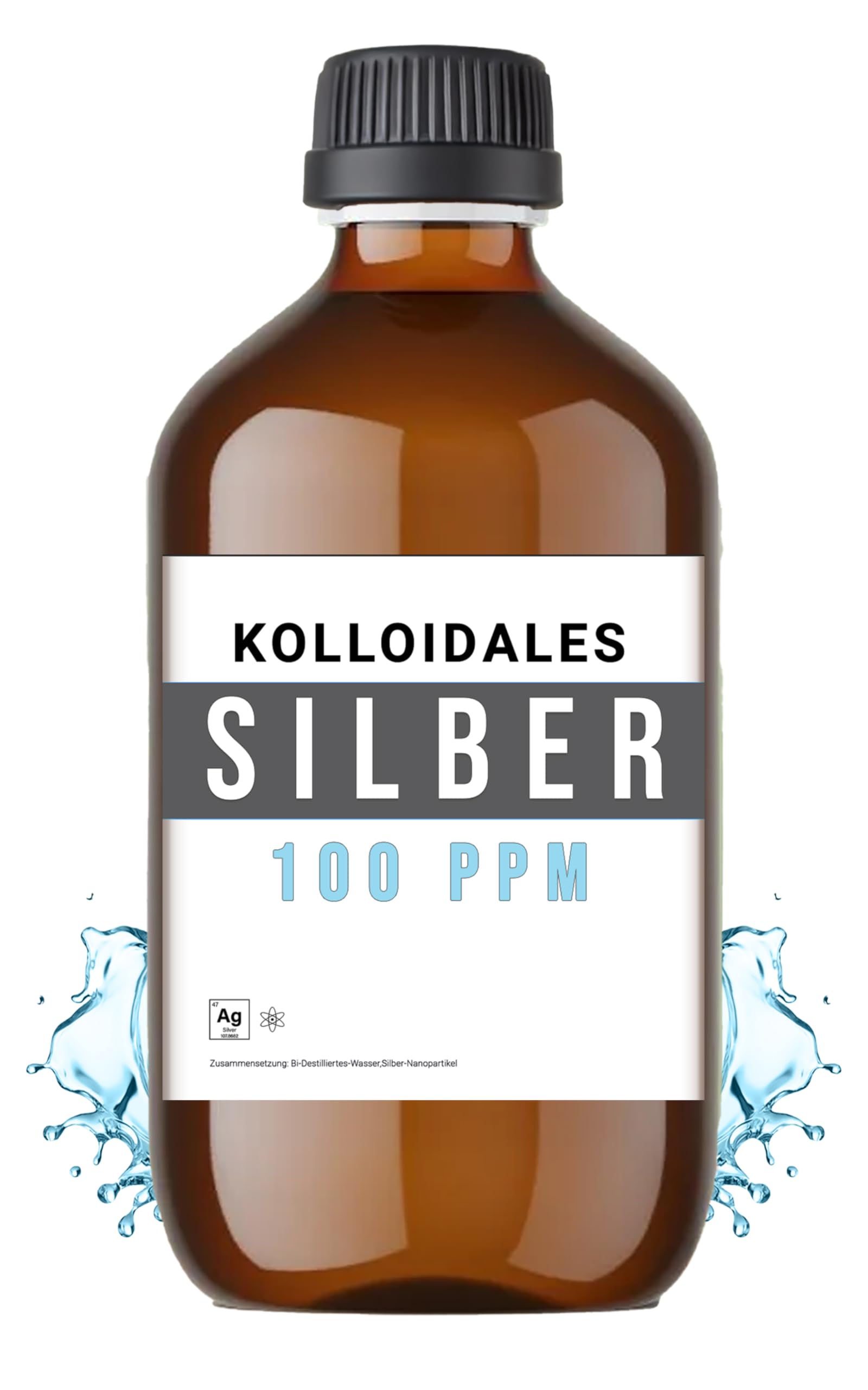 Argento Colloidale Animali 65PPM E 5PPM Bottiglia Di VETRO Ionizzazione