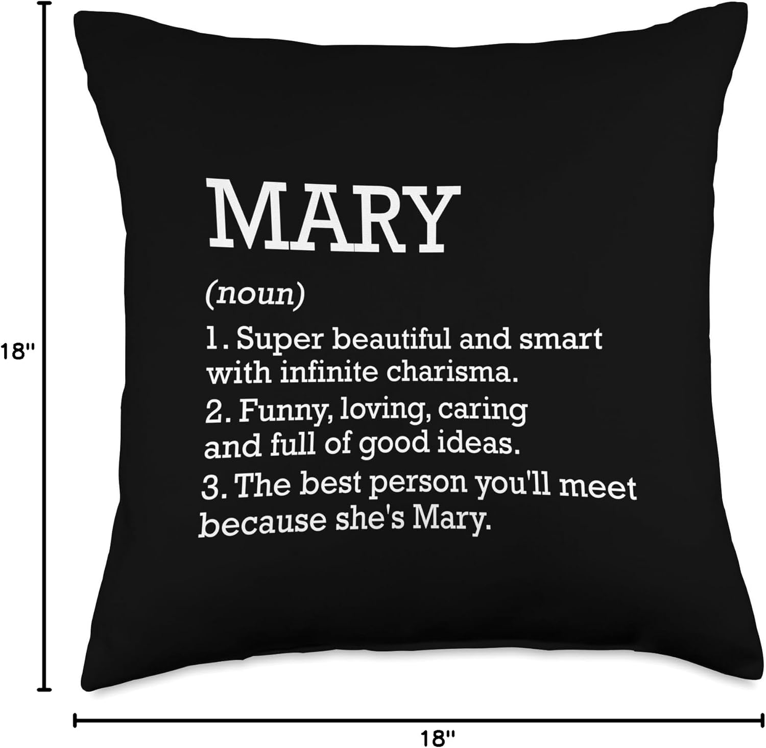 Mary Definition Personalized Name Mary Funny Birthday Throw Pillow