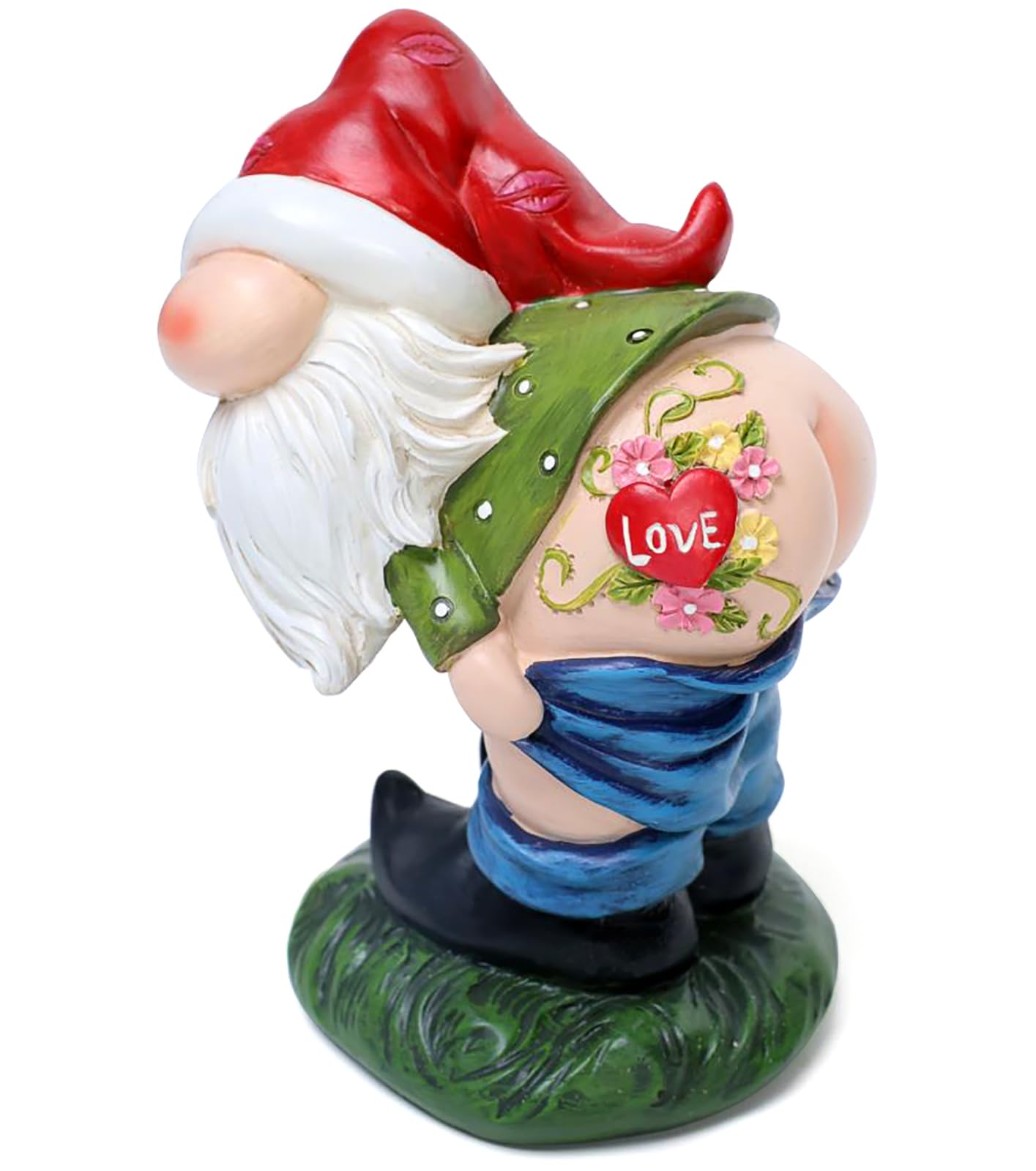Decoración divertida de gnomos para jardín, 6.9 pulgadas, patio, césped, decoración al aire libre o casa, gnomo de amor travieso