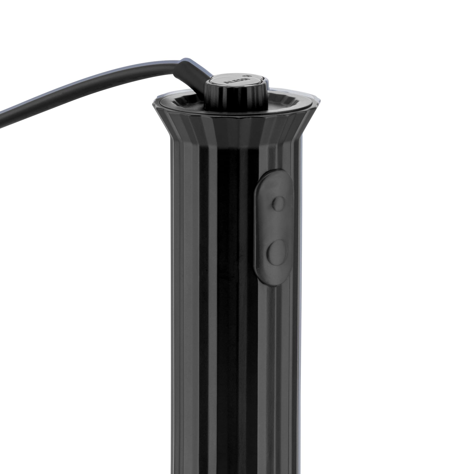 Alessi Plissé MDL10S B - Stabmixer mit Messbecher, Schneebesen und Zerkleinerer, aus Thermoplastischem Harz, Europäischer Stecker 500W, Schwarz