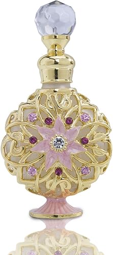 YU FENG Botellas de perfume de ángel de querubín vintage, botella de perfume de cristal recargable decorativa vacía (azul, 1.0 fl oz)