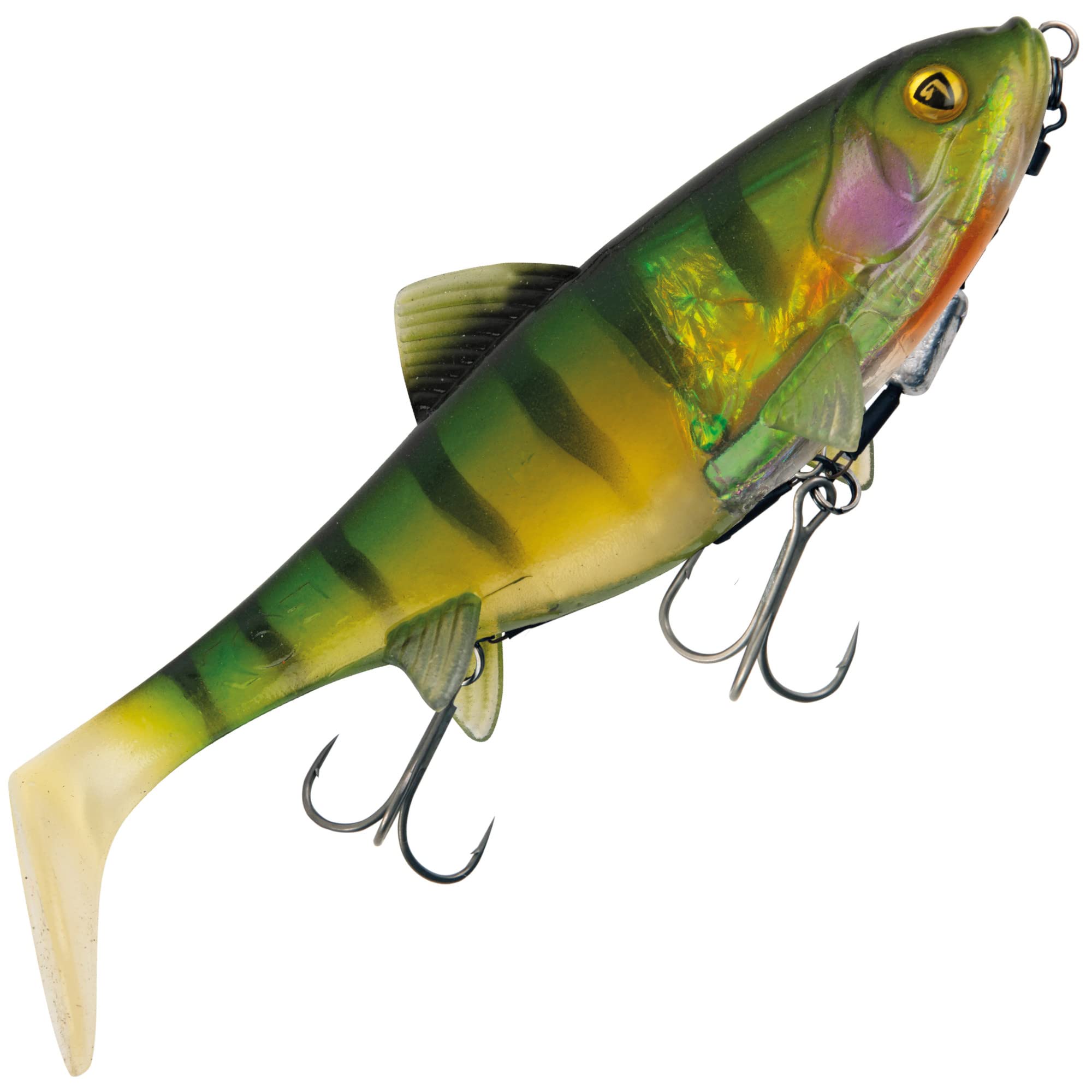 Fox Rage Replicant Shallow Rubber Fish, Colour: UV Stickleback, Length/Weight: 23 cm, 125 g