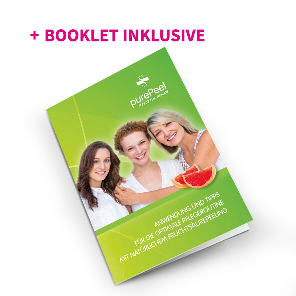 AHA-Fruchtsäure-Peeling/All Inclusive Box/Gesichtsreinigung, Gesichtspeeling, Gesichtspflege bei einem fahlen Teint, Unreinheiten, Pickeln & Fältchen/Peeling-Set