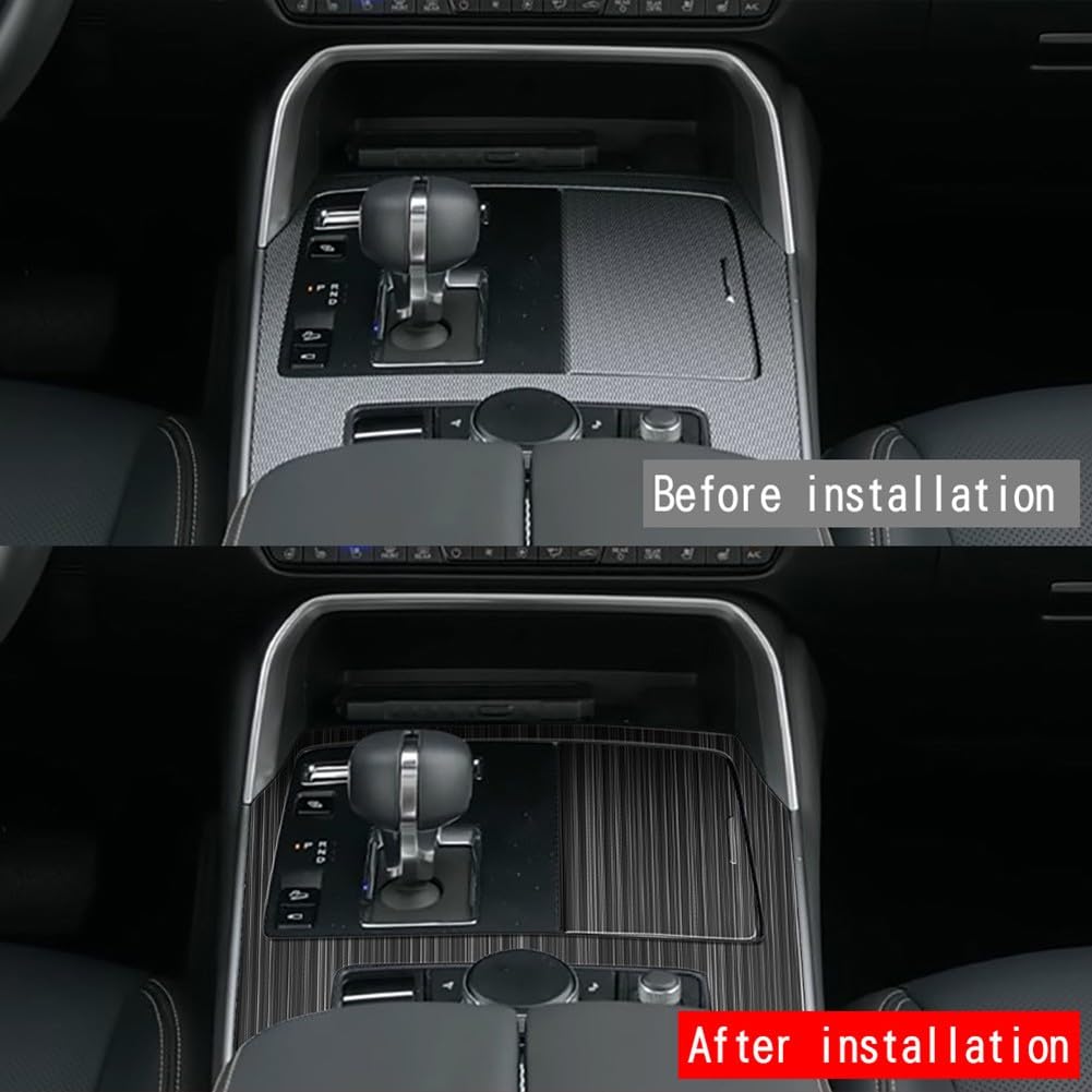 Edelstahl Schalttafel Rahmen Abdeckung Verkleidung für Mazda CX-60 2022-2024 Schwarz Interieur Konsole Dekoration LHD