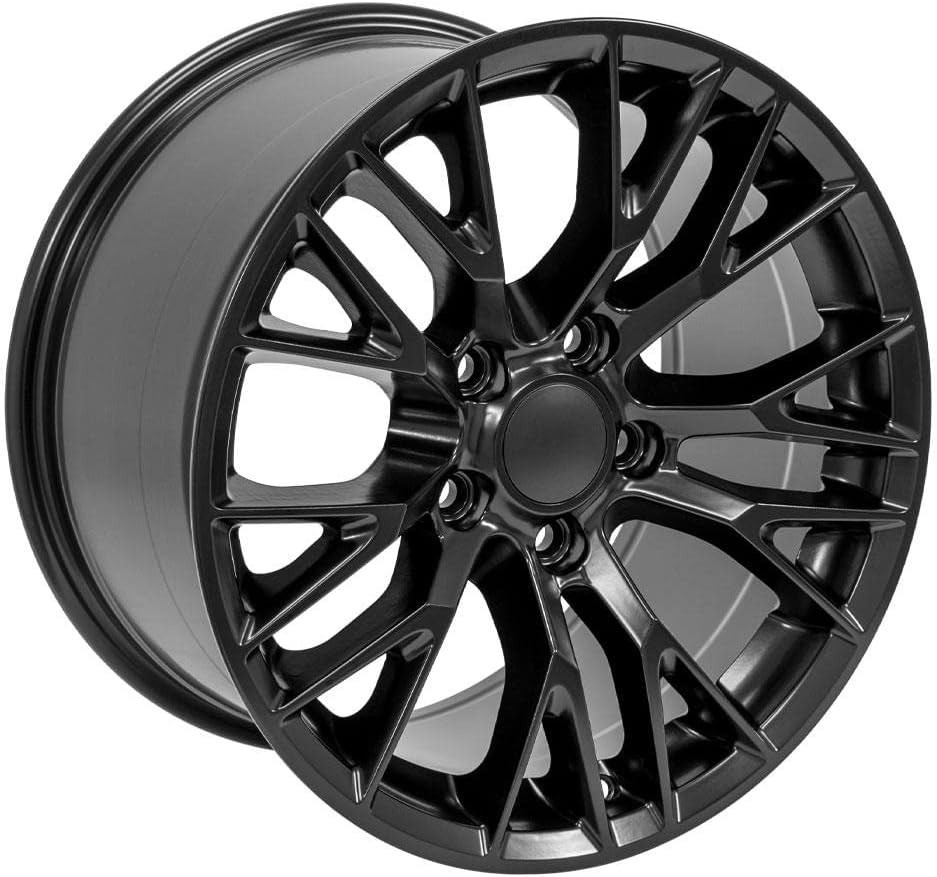 OE Wheels CV22 17 Inch Rim Fits Corvette C7 Z06 Style 5x120.65 17x9.5 Satin Black - Hollander 5734 (1)
