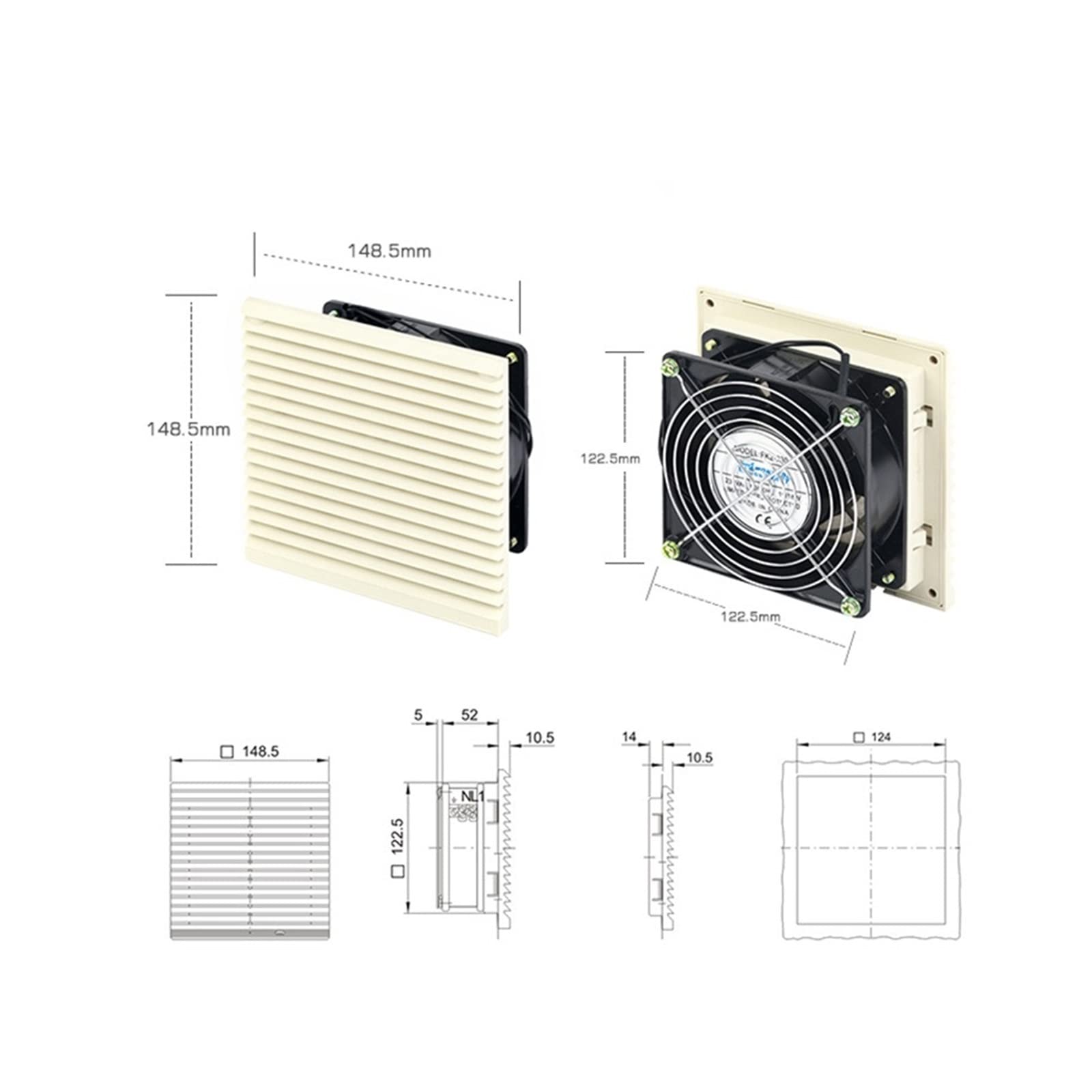 Ventilador soplador Soplador de Aire Comercial Ventilador con rodamiento de Bolas Doble Filtro de ventilación Secador de Piso Compacto y de bajo Consumo