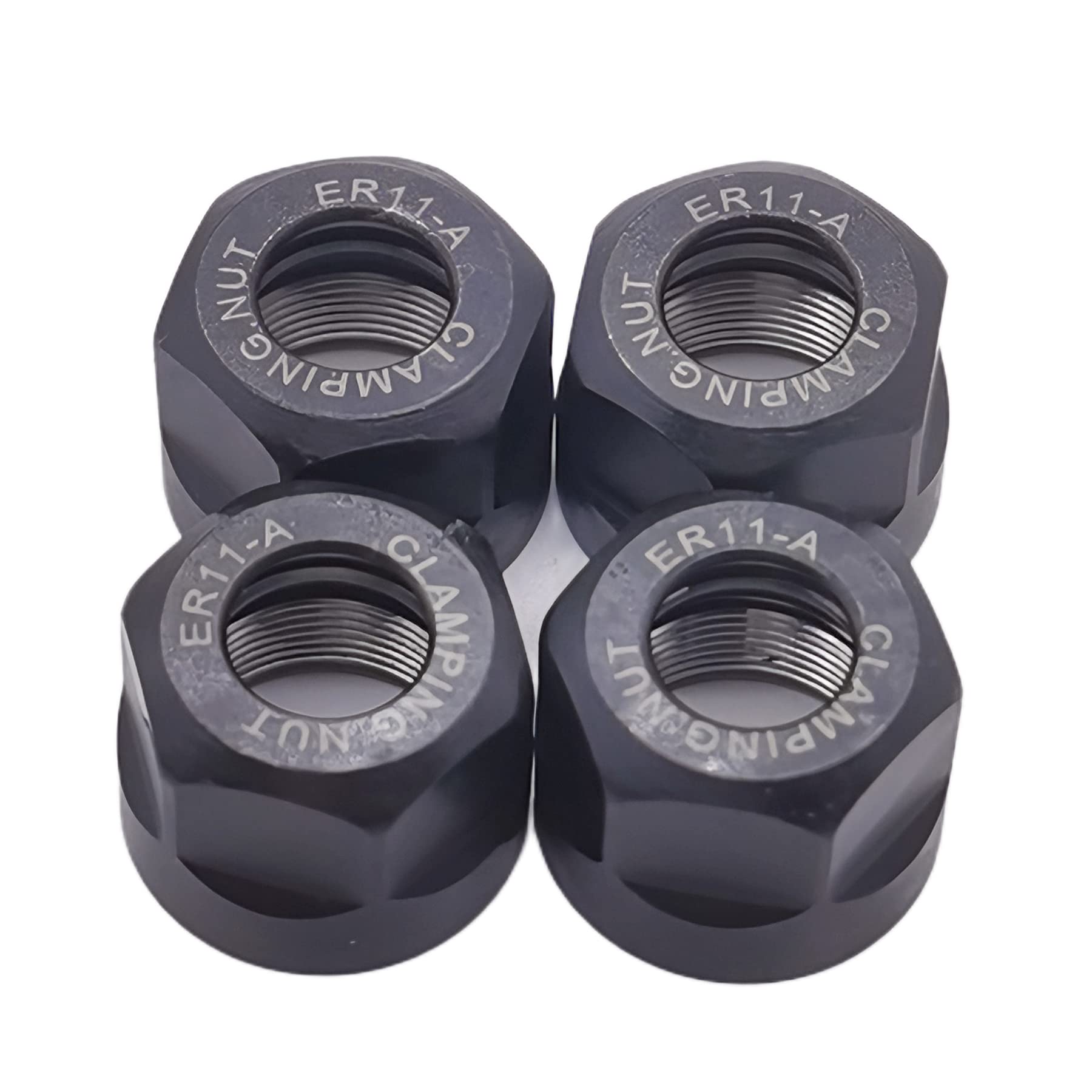 4pcs ER11-A Collet Clamping Nuts Holes for CNC Milling Chuck Holder Lathe — Amazon image 2