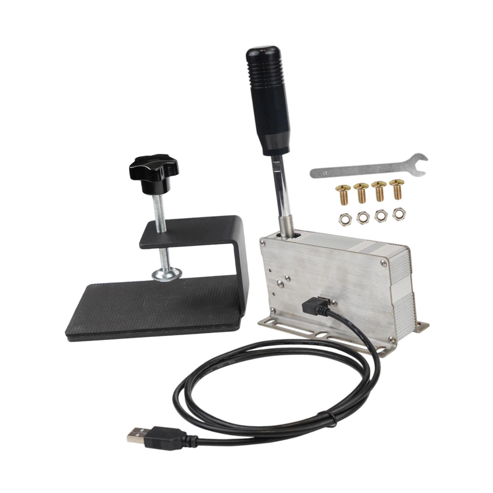USB Sequenzialschalthebel, Simulationsschalthebel, Spielzubehör, PC Metalllenkrad, Einfache Installation, Professionelle Und Komfortable Gangschaltung, Schwarz