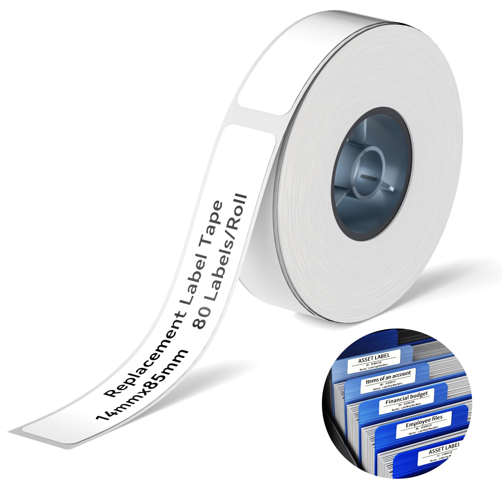 NIIMBOT N1/B18 Thermal Transfer Labels 0.55" x 3.35" (14x85mm) - Waterproof, Heat-Resistant, Long-Lasting Storage, Smudge-Proof for Filing & Organisation