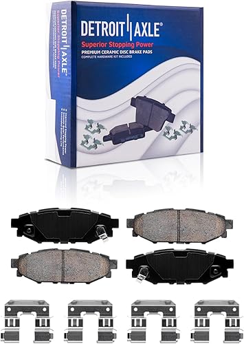 Miniatura 8 de Detroit Axle - Kit de frenos para 08-10 Subaru Impreza Rotores de freno perforados y ranurados Pastillas de freno de cerámica 2008 2009 2010