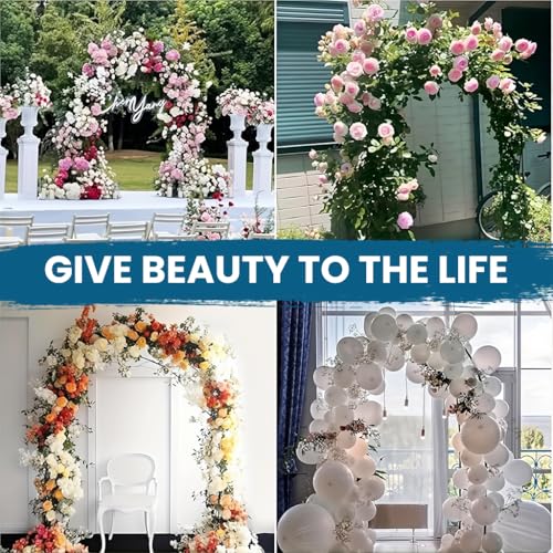 Image of Supvox 55.1x 94.5 inch Garden Arch Plant Stand - Metal Stand for Decoration Backdrop Freestanding Flower Arch Door Frames with Base for Indoor Outdoor Wedding Lawn Backyard Party Decoration Items