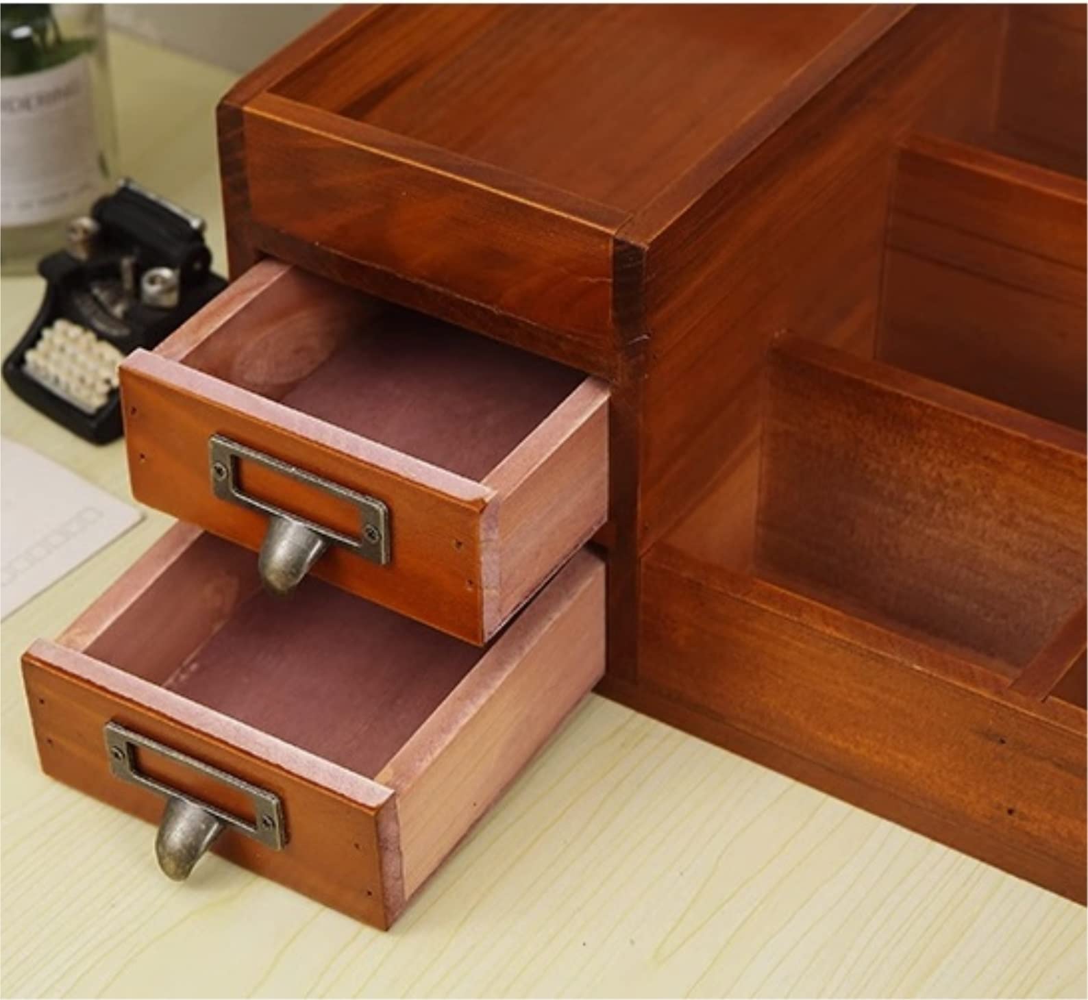 Przechowywania Kosmetyków Organizer na Kosmetyki Drewniane Pudełko Do Przechowywania Kosmetyków Z Szufladą Dress Table Organizer Do Pielęgnacji Skóry Organizer do Makijażu Stojak na Kosmetyki