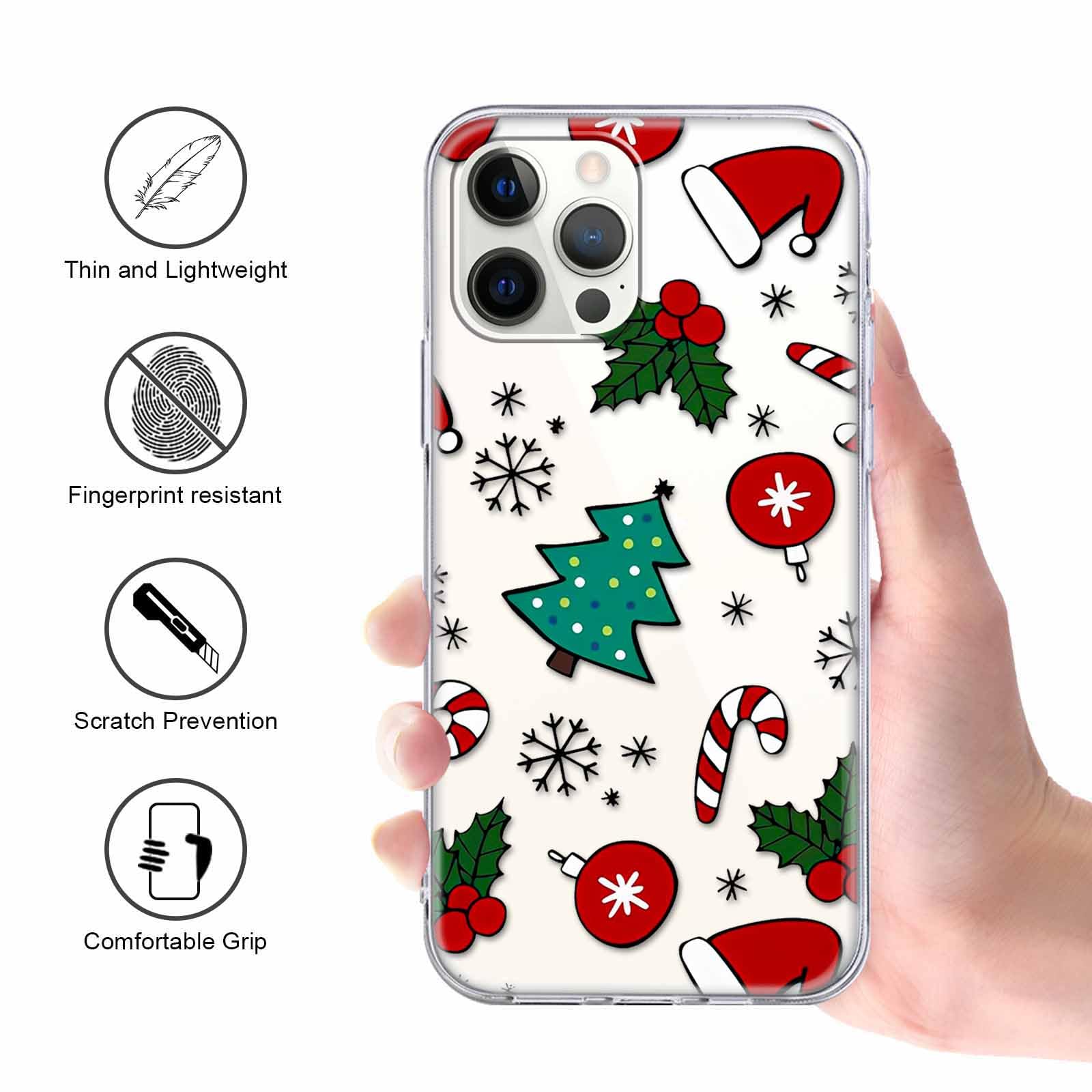 2 Custodie Morbida In Silicone Per OPPO A15 4G – Tema Natalizio Con Alce E Decorazioni, Trasparente E Colorata, Antiurto