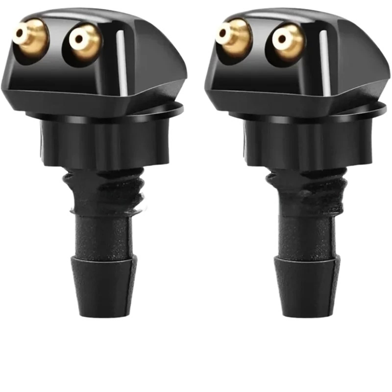 Pacgydk 2Pcs Car Windshield Nozzles Car Windshield Wiper Washer Spray Nozzle Fits Most Models Dual Holes Water Jet(2Pcs)