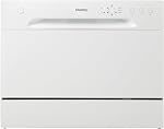 Danby DDW621WDB Lave-vaisselle avec comptoir 6 Placer les paramètres, 6 Laver les cycles et panier d'argenterie, Energy Star-Rated avec une faible consommation d'eau et un fonctionnement silencieux, blanc