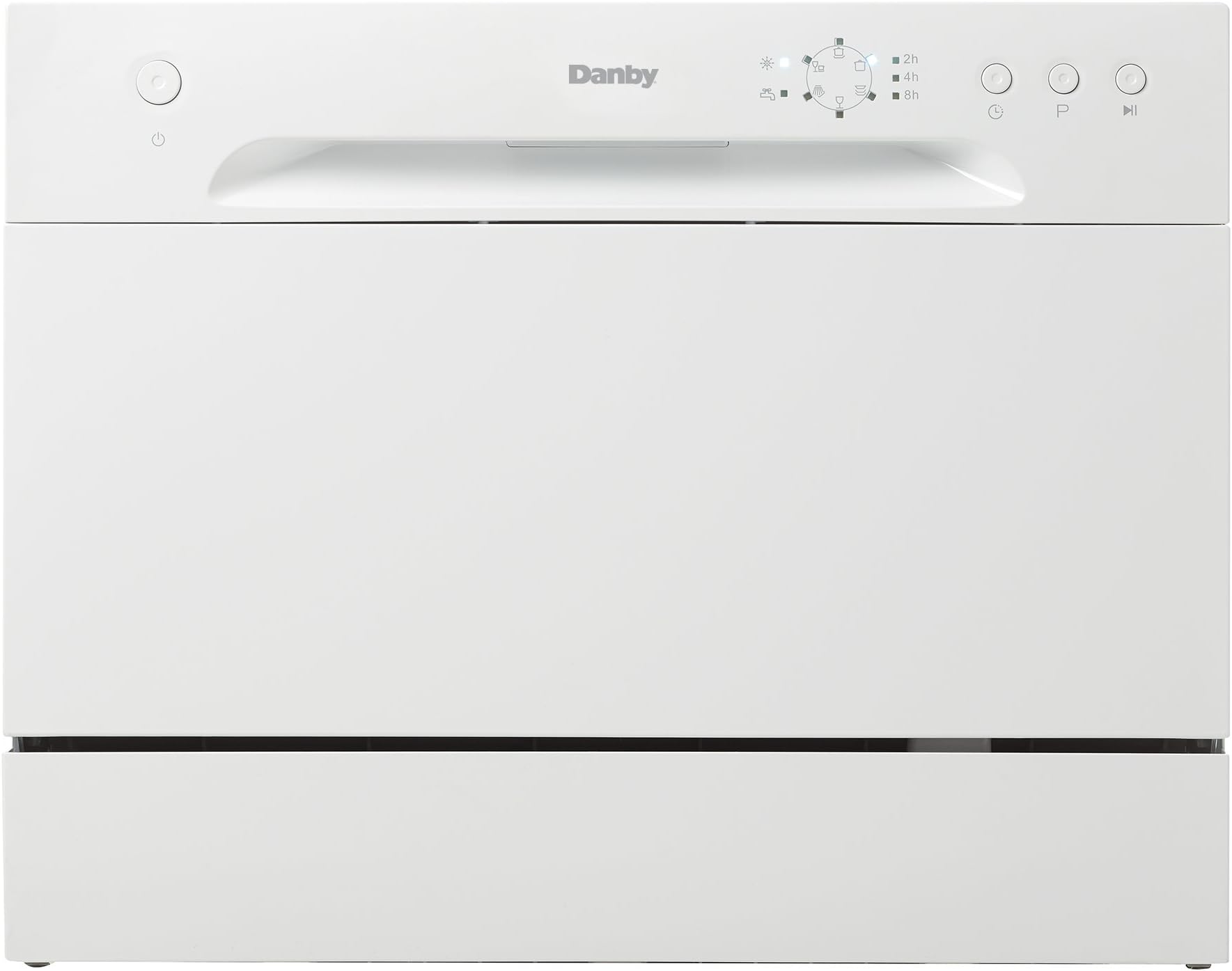 Danby DDW621WDB Countertop Dishwasher with 6 Place Settings, 6 Wash Cycles and Silverware Basket, Energy Star-Rated with Low Water Consumption and Quiet Operation, White