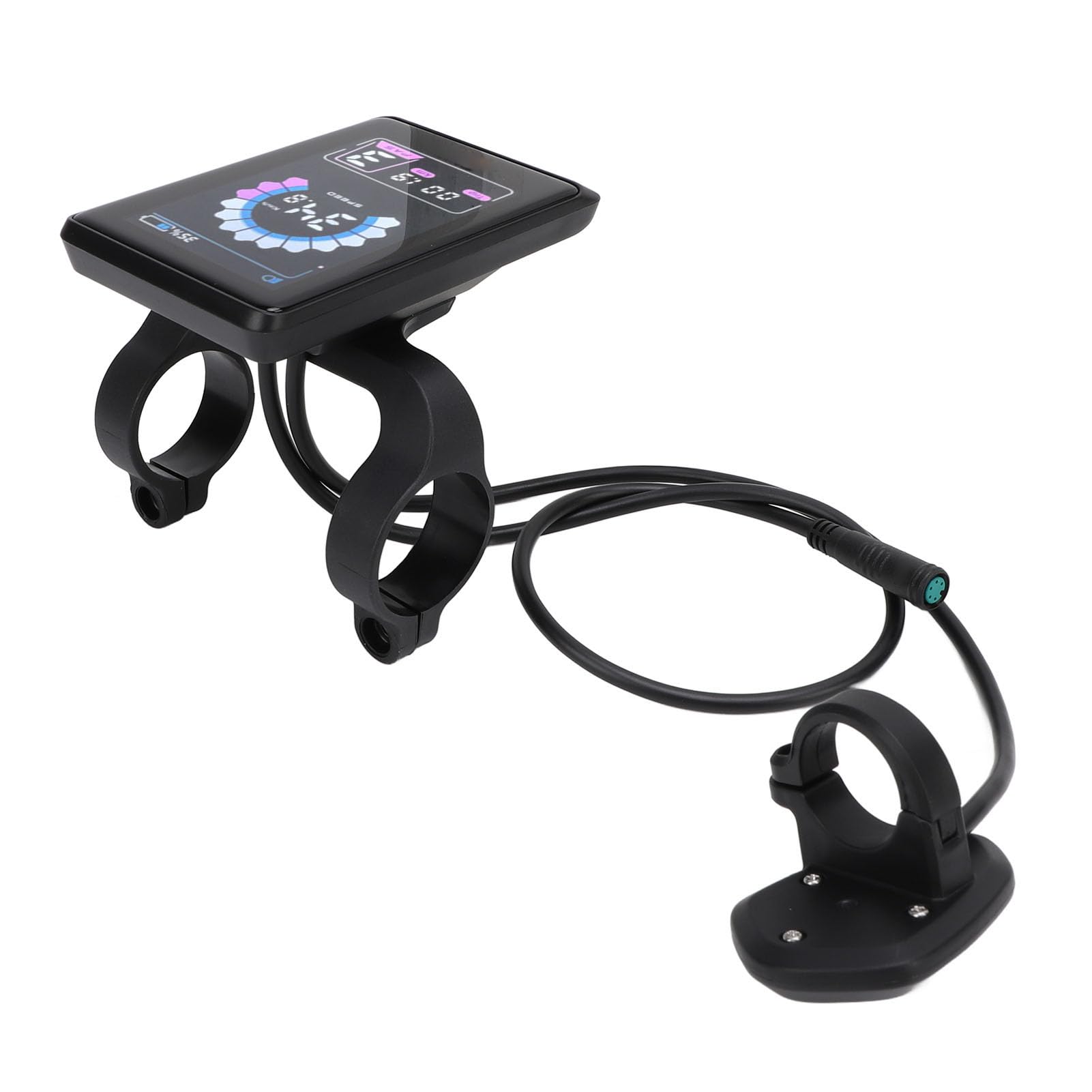 Color LCD Display, Lightweight Sturdy Display LCD Speed Mileage Battery Level Monitoring Cycling Display Panel for Electric Scooter