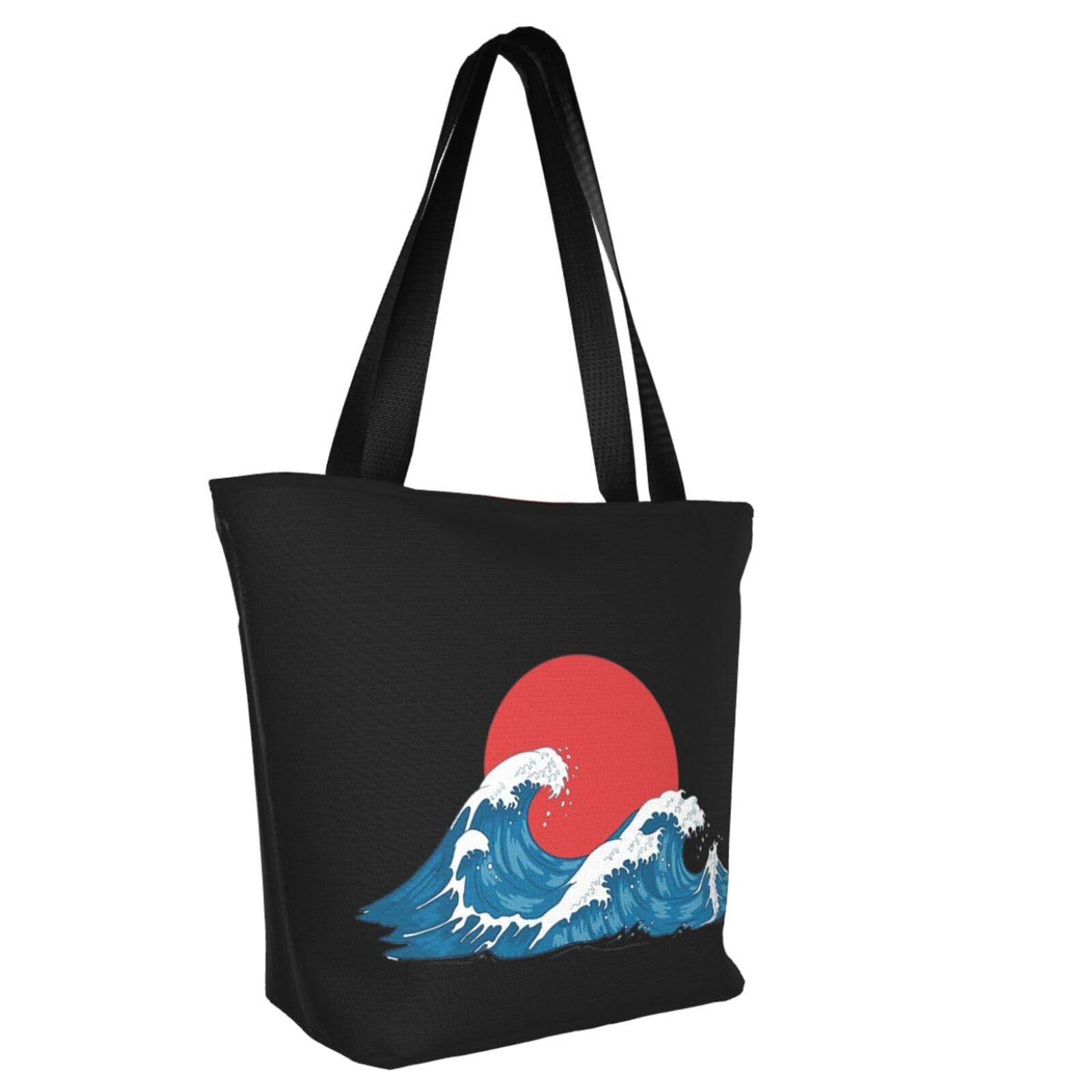 Amazon.co.jp: トートバッグ 浮世絵 葛飾北斎 神奈川沖浪裏 波 エコ