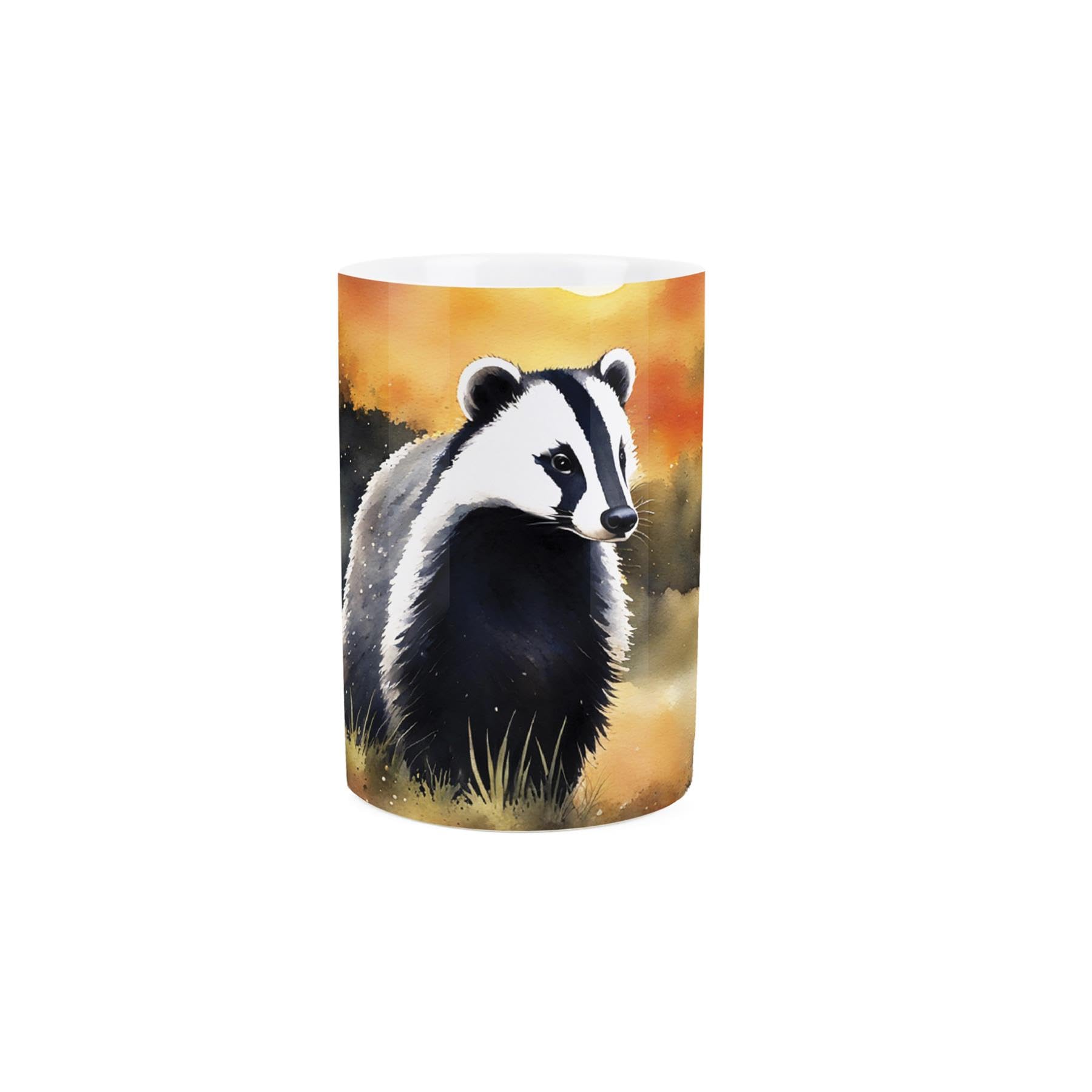 Purely Home Badger British Wildlife Mug - Countryside Animals/Birds Artwork - Tea Coffee Hot Drinks Ceramic Mug Gift/Present - Image 3