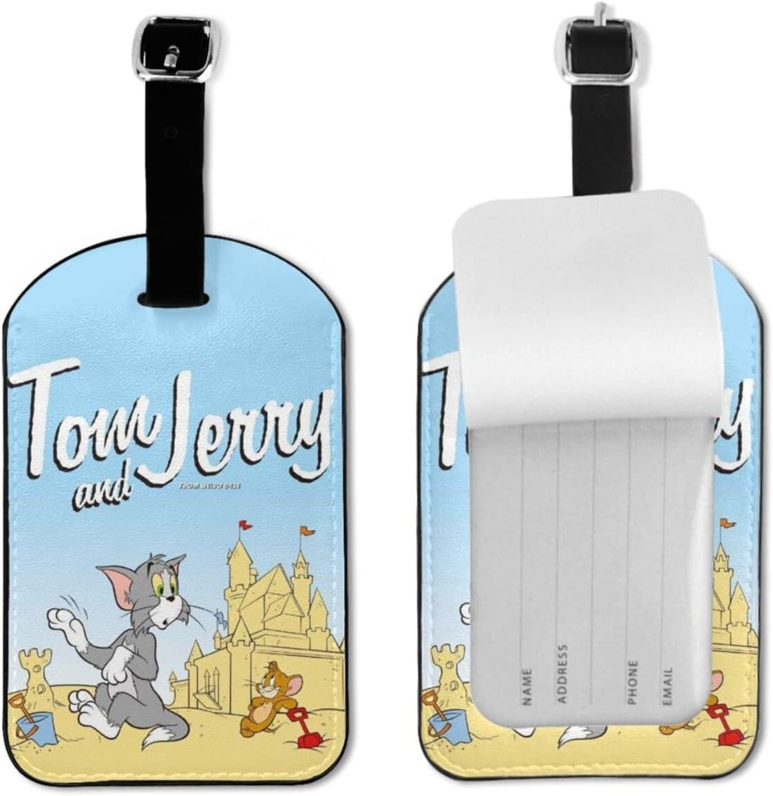 Tom 売れ筋ランキング And Jerry 1個 ネームタグナンバータグ荷物用海外旅行紛失防止通勤通学名札出張旅行用品ファッショナブルでキュート