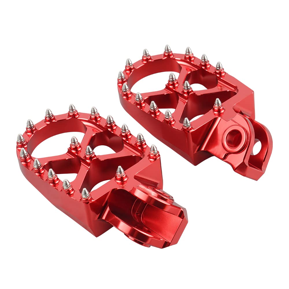 NICECNC Rojo Estriberas Anchas Forjadas Compatible with 690ENDURO R,Compatible with Beta RR 4T 350 390 400 430 450 480 498 520 525,RR 2T 125,RR 2T 250-300,X Trainer 250/300,See Fitment